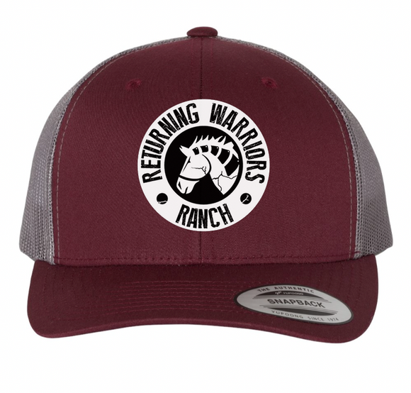 Burgundy RWR Trucker Snapback Hat