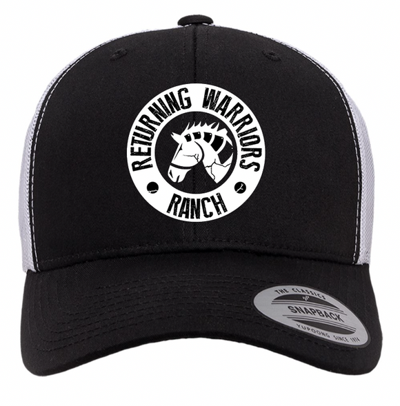 Black/White RWR Trucker Snapback Hat