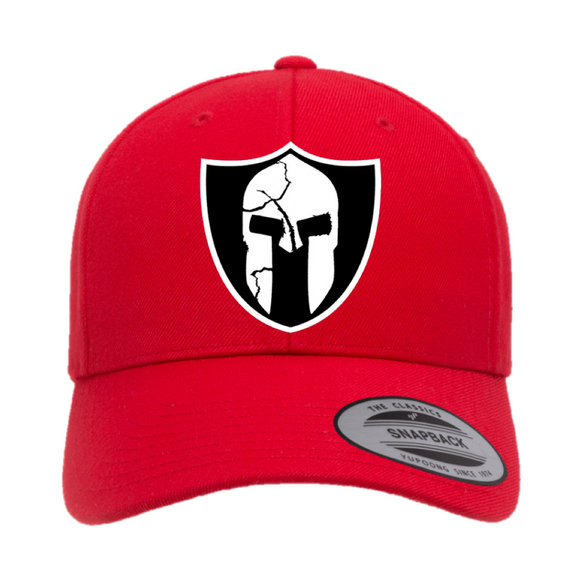 Red CRACKED ARMOUR Flexfit Hat Small/Medium